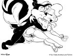  fatalis fifi_la_fume looney_tunes monochrome pepe_le_pew tiny_toon_adventures 