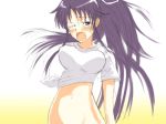 animated animated_gif black_hair blush gif kanzaki_kaori kaori_kanzaki long_hair navel open_mouth to_aru_majutsu_no_index wink