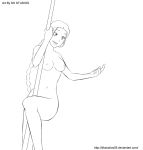 avatar:_the_last_airbender dk_studios female katara monochrome solo stripper stripper_pole