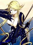  1girl areola_slip areolae bare_hips big_breasts blonde_hair breast_slip breasts center_opening cleavage female fishnets kasuga_(sengoku_basara) long_hair michael michael_f91 nipple_slip nipples photoshop_(medium) sengoku_basara solo wardrobe_malfunction 