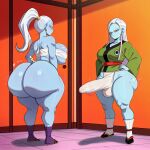 1futa 1girl ai_generated ass ass big_ass big_ass big_breasts breasts dragon_ball erection erection_under_clothes fundoshi fundoshi_futanari fundoshilover101 futanari huge_ass huge_ass huge_breasts shounen_jump vados