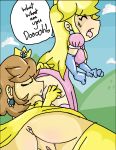  anilingus anus ass ass_licking licking licking_ass nintendo perverted_bunny princess_daisy princess_peach super_mario_bros. 