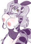 1girl 2016 anthro big_breasts blush breasts chalo chalodillo chalosan feline fur furry green_eyes hair las_lindas las_lindas_(series) mammal multicolored_fur nipples purple_hair striped_fur stripes student tiger traci_"tiggs"_biggs_(chalo) two_tone_fur webcomic webcomic_character white_fur yellow_sclera