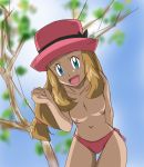 nude pokemon pokemon_xy serena tomo_tomo tree