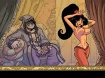 akabur aladdin_(series) bouncing_breasts cum dancing disney princess_jasmine princess_trainer topless