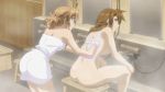 anime ass big_breasts breasts gif kaede_mizuno kanako_sumiyoshi looking_back nude nyan_koi! scrubbing sideboob spa steam towel washing