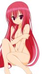 1girl absurd_res claire_rouge high_res hips legs long_hair navel nude open_mouth photoshop red_eyes red_hair seirei_tsukai_no_blade_dance thighs vector_trace