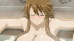 anime big_breasts blush bouncing_breasts breasts cleavage gif kanako_sumiyoshi nude nyan_koi! spa steam surprised tub water