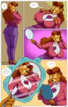 arabatos bear_girl breasts brown_eyes brown_hair disney furry hair high_heels huge_breasts hypnotic_accessory long_hair milf rebecca_cunningham talespin text