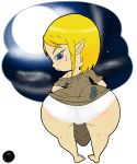  ass blonde_hair blue_eyes bluelimelight cameltoe looking_back mila_(the_wind_waker) the_legend_of_zelda the_wind_waker 