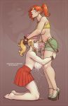  2girls arms_around_waist big_breasts big_penis big_testicles blonde_hair blue_eyes breasts cum cum_in_mouth cum_on_breasts cum_on_face cumshot deepthroat devil_hs erection facefuck fellatio female female_only forced full-package_futanari futa_on_female futanari hair hentai-foundry huge_breasts kasumi_(pokemon) kneeling misty oral orange_hair penis pokemon pokemon_(anime) pokemon_xy serena serena_(pokemon) sideboob testicles topless 