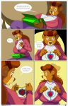 arabatos bear_girl breasts brown_eyes brown_hair disney furry hair high_heels huge_breasts long_hair milf rebecca_cunningham talespin text