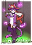 anthro cat cheshire_thaddeus_felonious clothing cosplay ear_piercing feline fur furry hat male mammal melee_weapon penis piercing risky_boots scarlet-frost shantae sword weapon