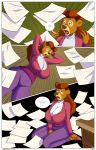 arabatos bear_girl breasts brown_eyes brown_hair disney furry hair high_heels huge_breasts long_hair milf rebecca_cunningham talespin text