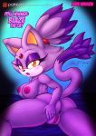 1girl 1girl 2016 anthro anus ass big_breasts blaze_the_cat breasts cat erect_nipples feline furry mammal nipples nude patreon pussy scificat sega