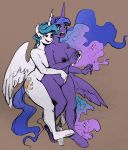  2girls anthro breasts cutie_mark duo equine feathered_wings feathers female female_only friendship_is_magic furry glacierclear horn horse incest mammal my_little_pony nipples nude pegasus pony princess_celestia princess_luna sister_and_sister sisters unicorn winged_unicorn wings yuri 