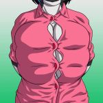 1girl allriane anthro big_breasts breasts cleavage clothed clothing dragon fogdagger_(artist) furry gif huge_breasts original shirt wardrobe_malfunction