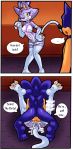 1girl blaze_the_cat breasts cat comic cum cum_in_pussy cum_inside darkstalkers dreamcastzx1 feline halloween_costume hedgehog huge_penis male mammal penis sega small_breasts sonic_the_hedgehog text video_games viktor2