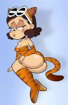 1girl blush cosplay halloween looking_back nickelodeon scobionicle99 shiny shiny_skin sunglasses the_loud_house thicc_qt tiger