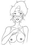  ghostbusters janine_melnitz monochrome nude pookieart pookieart_(artist) the_real_ghostbusters 