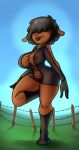 1girl 1girl 2016 anthro areola big_breasts breasts caprine clothed clothing furry mammal sheep skimpy thingshappen