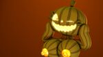  1girl cute five_nights_at_freddy&#039;s jack_o_pumpkin_(fnaf) looking_at_viewer nude pumpkin pumpkin_girl pumpkin_head 