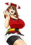 ass big_breasts breasts from_below haruka_(pokemon) haruka_(pokemon)_(remake) holding_poke_ball holding_pokeball huge_breasts looking_at_viewer may png poke_ball pokemon pokemon_oras