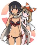 bandanna bikini haruka_(pokemon) haruka_(pokemon)_(remake) headband hiding higana_(pokemon) kuroi_paseri may pokemon pokemon_(game) pokemon_oras scarf side-tie_bikini swimsuit zinnia