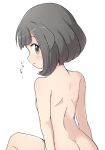  ass_crack bare_back blush breasts butt_crack cute looking_back moon_(pokemon) moon_(trainer) nude pokemon pokemon_sm sit sitting 