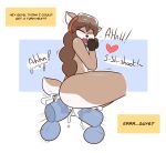  1girl 2016 anal anal_penetration anthro ass black_nose blue_background blue_skin blush brown_fur brown_hair cervine closed_eyes cum cum_drip cum_in_ass cum_in_pussy cum_inside cum_on_penis cumshot deer disembodied_penis doe_(alfa995) double_penetration dripping ejaculation english_text erection eyewear fur furry goggles group group_sex hair heart humanoid_penis kilinah long_hair male male/female mammal moan narrator nude open_mouth orgasm penetration penis sex shaking simple_background solo_focus speech_bubble tan_fur teeth testicles text threesome trembling vaginal vaginal_penetration white_background white_fur 