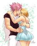 1boy 1girl art babe blonde_hair couple fairy_tail friends hair hetero long_hair love lucy_heartfilia natsu_dragneel pink_hair short_hair