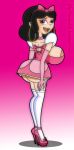  black_hair cartoon_network dress ella_(total_drama_pahkitew_island) huge_ass huge_breasts pink pink_bow pink_dress sandybelldf total_drama_island total_drama_pahkitew_island upskirt 