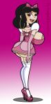  black_hair cartoon_network dress ella_(total_drama_pahkitew_island) huge_ass huge_breasts pink pink_bow pink_dress sandybelldf total_drama_island total_drama_pahkitew_island upskirt 