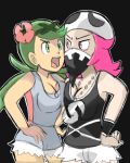 2girls alsanya alsanya_(artist) angry breast_press deviantart jealous mallow mallow_(pokemon) mao_(pokemon) pokemon pokemon_sm team_skull team_skull_grunt tumblr