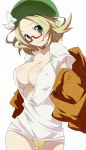  bel_(pokemon) bianca_(pokemon) big_breasts blonde_hair breasts deviantart glasses green_eyes huge_breasts humans_of_pokemon looking_at_viewer panties png pokemon pokemon_black_and_white pokemon_bw pokemon_bw2 tongue tongue_out yellow_panties zerosilver100 