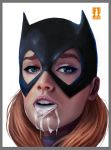 1girl barbara_gordon batgirl batman_(series) cum cum_in_mouth cum_on_tongue dc_comics female_only heartbreakeh looking_at_viewer open_mouth tears