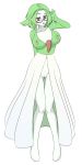 bel_(pokemon) bianca_(pokemon) big_breasts blonde_hair breasts fusion gardevoir gardevoir_(cosplay) glasses green_eyes huge_breasts humans_of_pokemon nipples nude pokemon pokemon_black_and_white pokemon_bw pussy