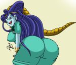  angry ass big_ass big_breasts breasts clothed dragon_ball dragon_ball_gt dragon_ball_z erect_nipples female liu_xing_long looking_at_viewer looking_back nipples oceana_shenron oceanus_shenron omarsin princess_oto solo 