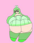  12_oz_mouse 1girl adult_swim ass bare_shoulders big_ass big_breasts breasts cleavage closed_mouth corset crossgender dress eyelashes female female_only genderswap genderswap_(mtf) gigantic_ass gigantic_breasts green_dress green_eyes green_hair green_skirt green_thighhighs huge_ass huge_breasts katie_fitzgerald legwear long_hair looking_at_viewer mouse mouse_ears mouse_fitzgerald mouse_girl rule_63 skirt smile solo strapless thick_thighs thighhighs underboob 
