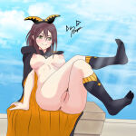 1girl ass big_breasts breasts completely_nude female_pubic_hair nude pubic_hair pussy pussy_juice re:zero re:zero_kara_hajimeru_isekai_seikatsu reegan_dragon sexy shaula_(re:zero) topless_female uncensored 