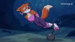1girl ai_generated aladdin_(series) cosplay crossover crossover_cosplay disney drowning fallnightwolf female fox gagged maid_marian peril robin_hood_(disney) rouge_the_bat rouge_the_bat_(cosplay) sega solo sonic_the_hedgehog_(series) underwater underwater_peril