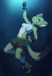 1girl ai_generated carol_tea drowned drowning female freedom_planet labreed ocean peril solo underwater underwater_peril