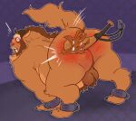 anthro backsack beauty_and_the_beast beauty_and_the_beast_(1991_film) blue_eyes disney furry hax25849 male male_only nude nude_male on_all_fours shocked_expression spanking story_at_source story_in_description the_beast yaoi
