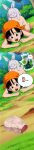 1boy 1girl black_hair fanart nude_female pan_(dragon_ball_gt) purple_hair rabbit sexy_pose tagme tagme_(artist) tagme_(character) trunks_(dragon_ball)