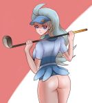 ass golf golf_club kahili kahili_(pokemon) looking_back mole no_panties pokemon pokemon_sm