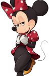  1girl animal_ears black_eyes black_fur cleft_of_venus disney dress female_focus furry furry_female high_res loodncrood looking_at_viewer minnie_mouse mouse mouse_ears mouse_girl mouse_tail naughty_face no_panties pussy red_dress red_ribbon ribbon seduction sexually_suggestive simple_background tail transparent_background upskirt younger_female 