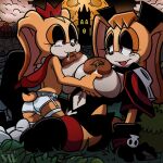 2girls aged_up big_breasts breasts cream_the_rabbit dark female female/female incest lingerie milk mobian night nipples rabbit red_eyes sega shadowwalk sonic_the_hedgehog_(series) underwear vampire vanilla_the_rabbit