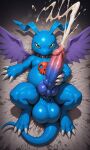  1girl 3_toes 4_fingers absurd_res ai_generated animal_genitalia anthro balls bandai_namco belt big_balls big_penis black_eyes blue_body bodily_fluids bone claws cthyllamon cum cum_on_body cum_on_penis cumshot digimon digimon_(species) digimon_ghost_game ejaculation emanata excessive_cum excessive_genital_fluids feet finger_claws fingers genital_fluids genitals high_res huge_balls huge_penis hyper hyper_balls hyper_genitalia hyper_penis knot long_ears long_tail looking_at_viewer lying male masturbation multi_genitalia multi_knot musk notched_wings on_back penile penile_masturbation penis purple_wings sheath skull skull_head smile smiling_at_viewer spread_wings sweat sweaty_balls sweaty_body sweaty_genitalia sweaty_penis tail toe_claws toes vein veiny_penis yiff_ai_(director) 