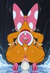 1girl 1girls ai_generated anthro big_breasts blue_eyes breasts egg_laying koopaling mario_(series) nintendo pussy reptile scalie super_mario_bros. super_mario_bros._3 super_mario_world wendy_o._koopa