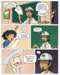 ash_ketchum class classroom comic lillie lillie_(pokemon) pokemon pokemon_sm professor_kukui raicosama satoshi_(pokemon) school speech_bubble